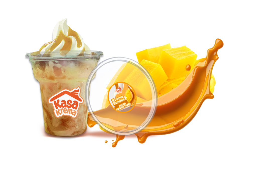 Kasa Krema Mango Caramel Fudge Sundae